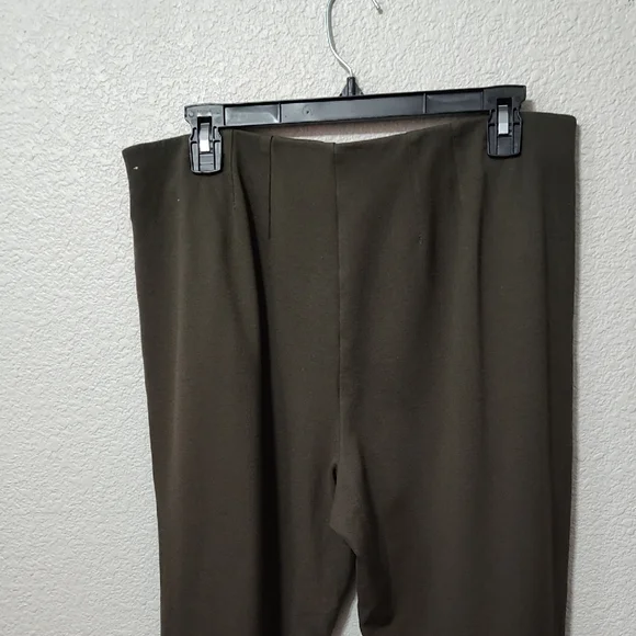 Michael Michael Kors Knit Chic Olive Green Stretch Trousers Size Large - Picture 6 of 7
